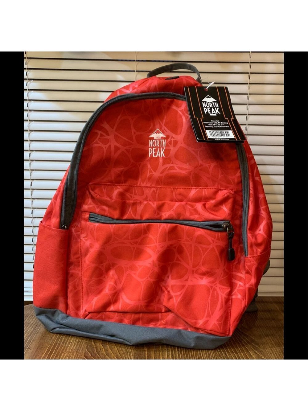 New North Peak Prodigy Series Backpack, Red & Gray